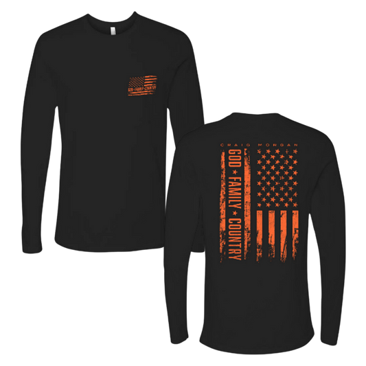 Flag Long Sleeve Tee - Black